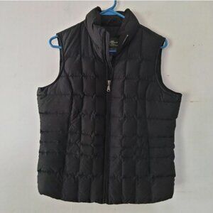 Eddie Bauer Women’s Black Puffer Premium Goose Down Vest Jacket Size Medium